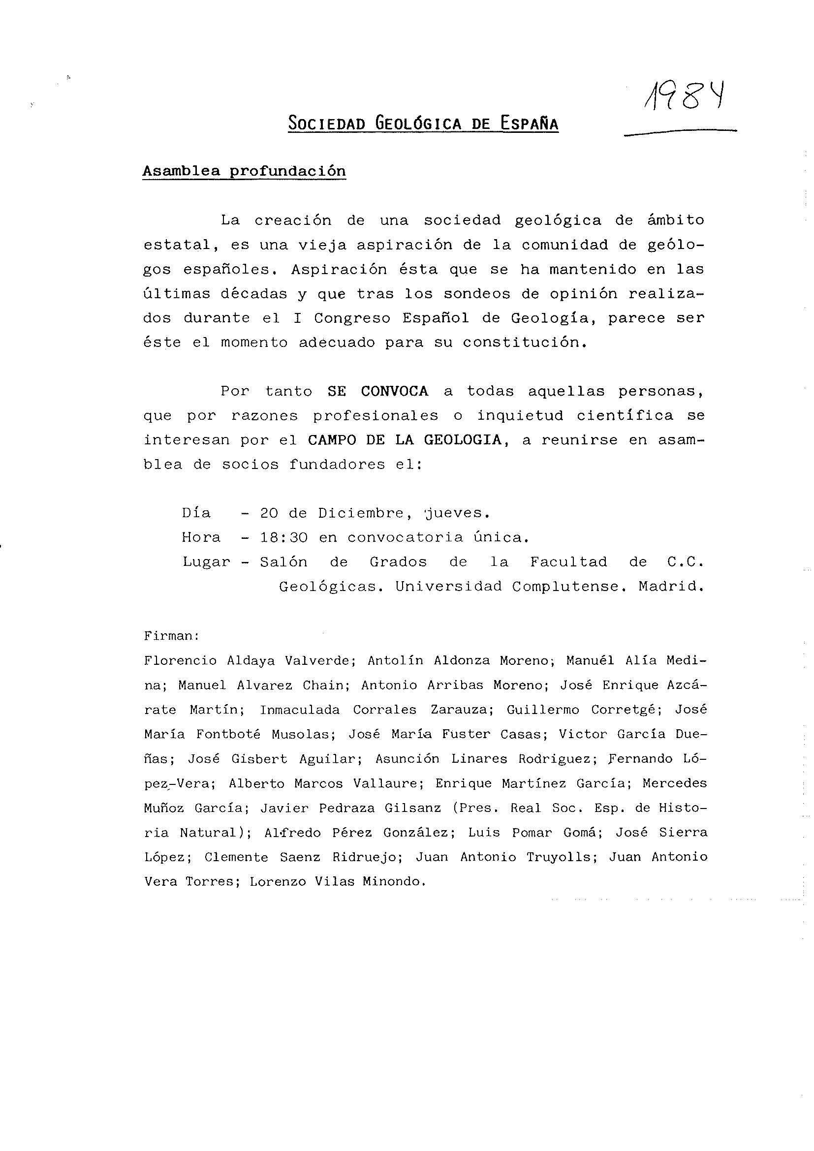 Convocatoria de asamblea